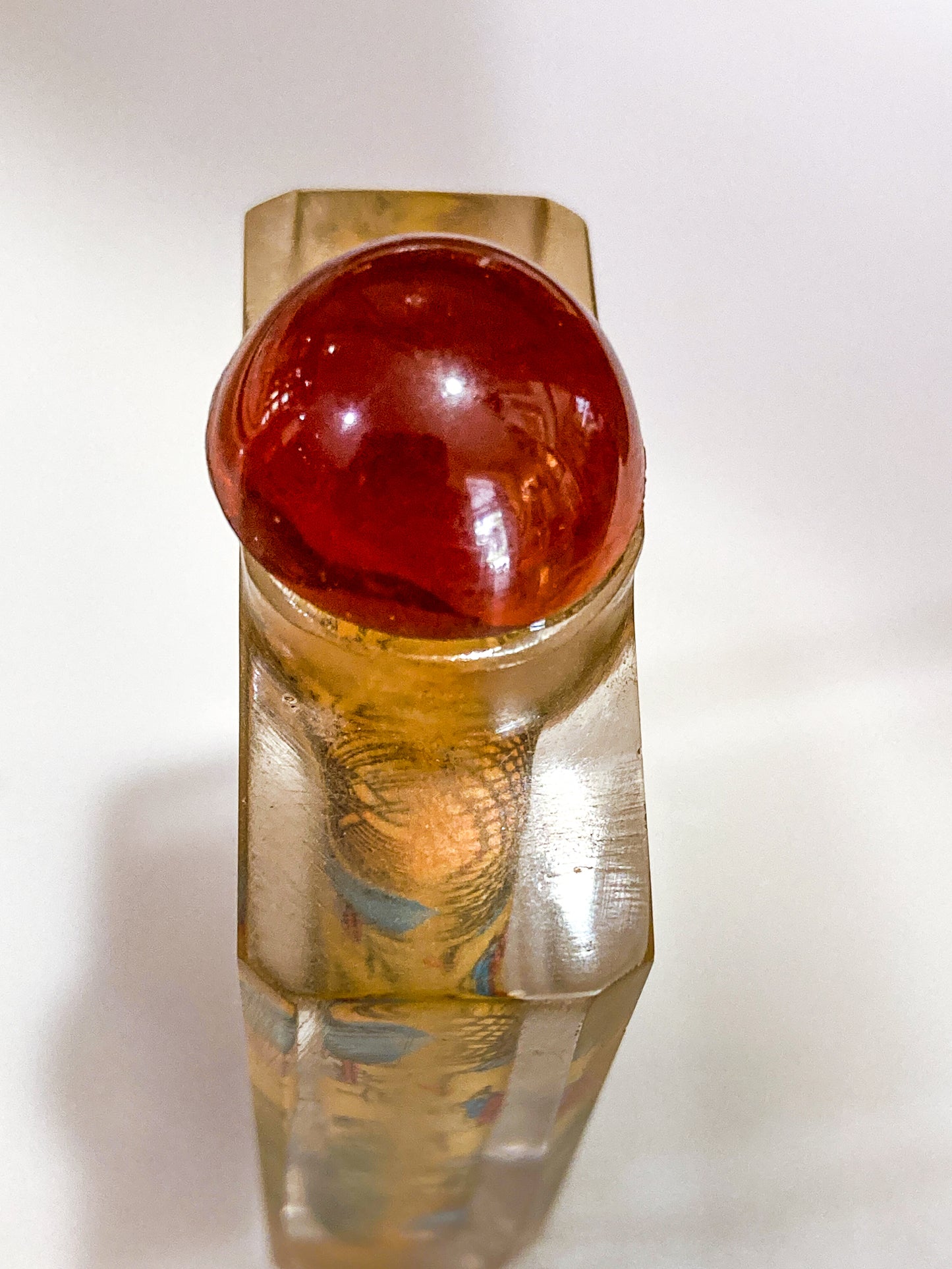Vintage Midcentury Chinese Cityscape Reverse Painted Rock Crystal Snuff Bottles