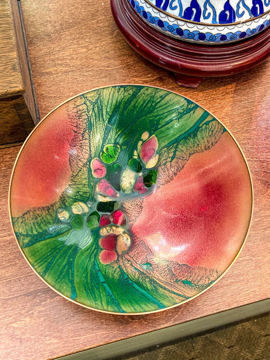 Vintage Midcentury Mary Raymond Australia Copper Enamel Bowl