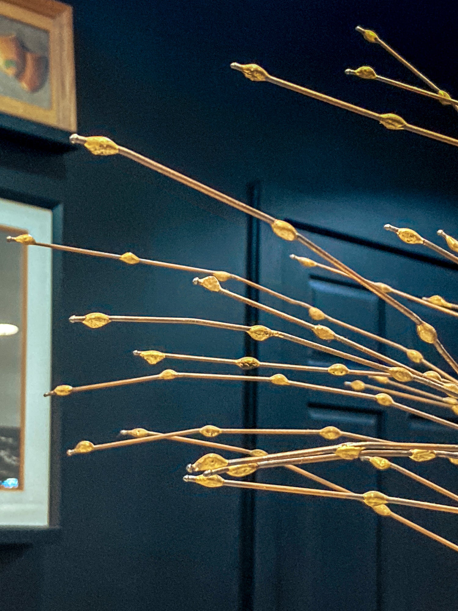 Vintage Modernist Wispy Willow Budding Tree William Wessel Bronze Sculpture
