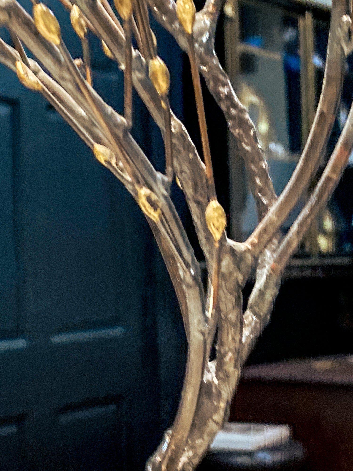 Vintage Modernist Wispy Willow Budding Tree William Wessel Bronze Sculpture