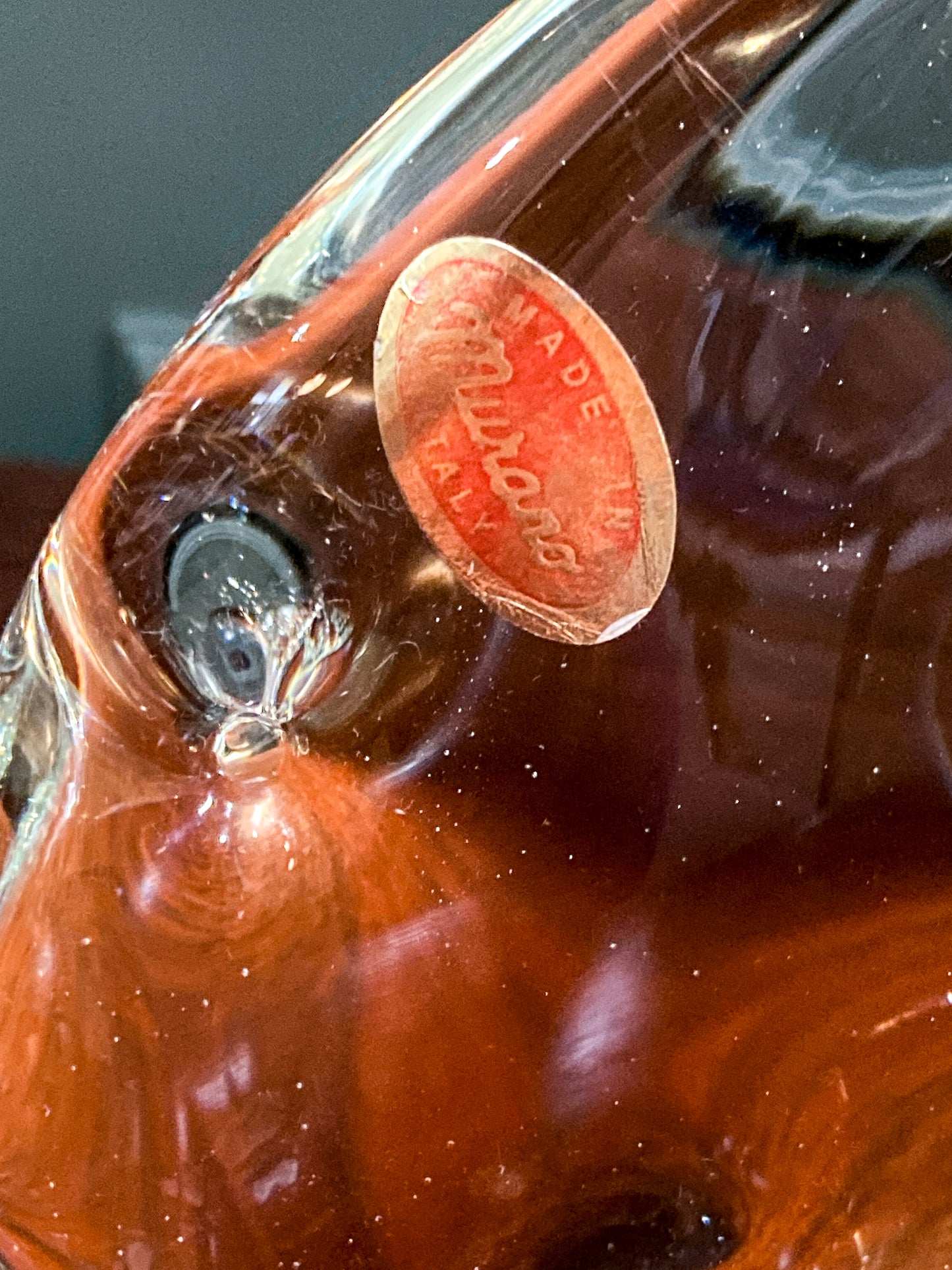 Vintage Murano Italian Handblown Clear Glass Angel Fish Sculpture
