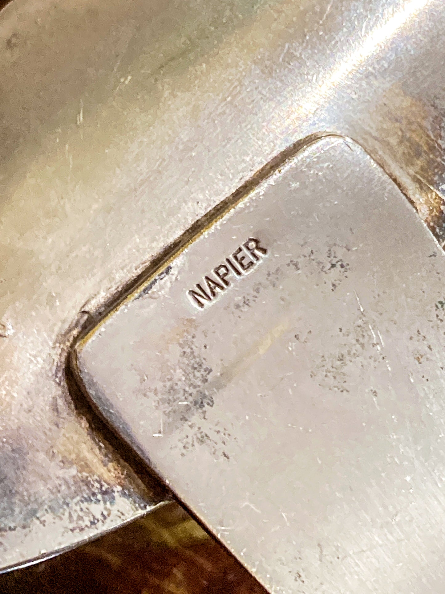 Vintage MCM Napier Silver Plated Cheese Planer Slicer Knife Server Utensil