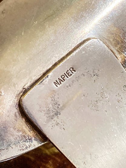 Vintage MCM Napier Silver Plated Cheese Planer Slicer Knife Server Utensil