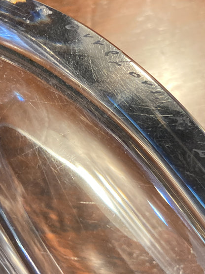 Vintage Orrefors Etched Clear Crystal Moon Starburst Edvin Ohrstrom Vase