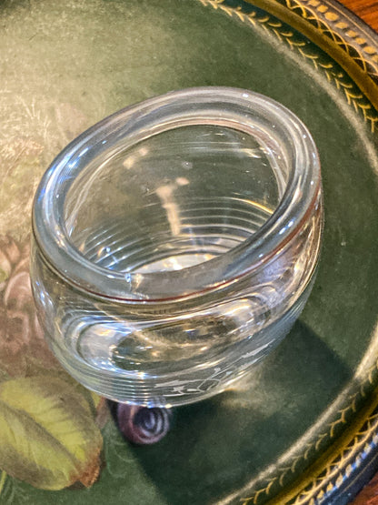 Vintage Orrefors Sven Palmqvist Clear Crystal Etched Flower Bud Vase