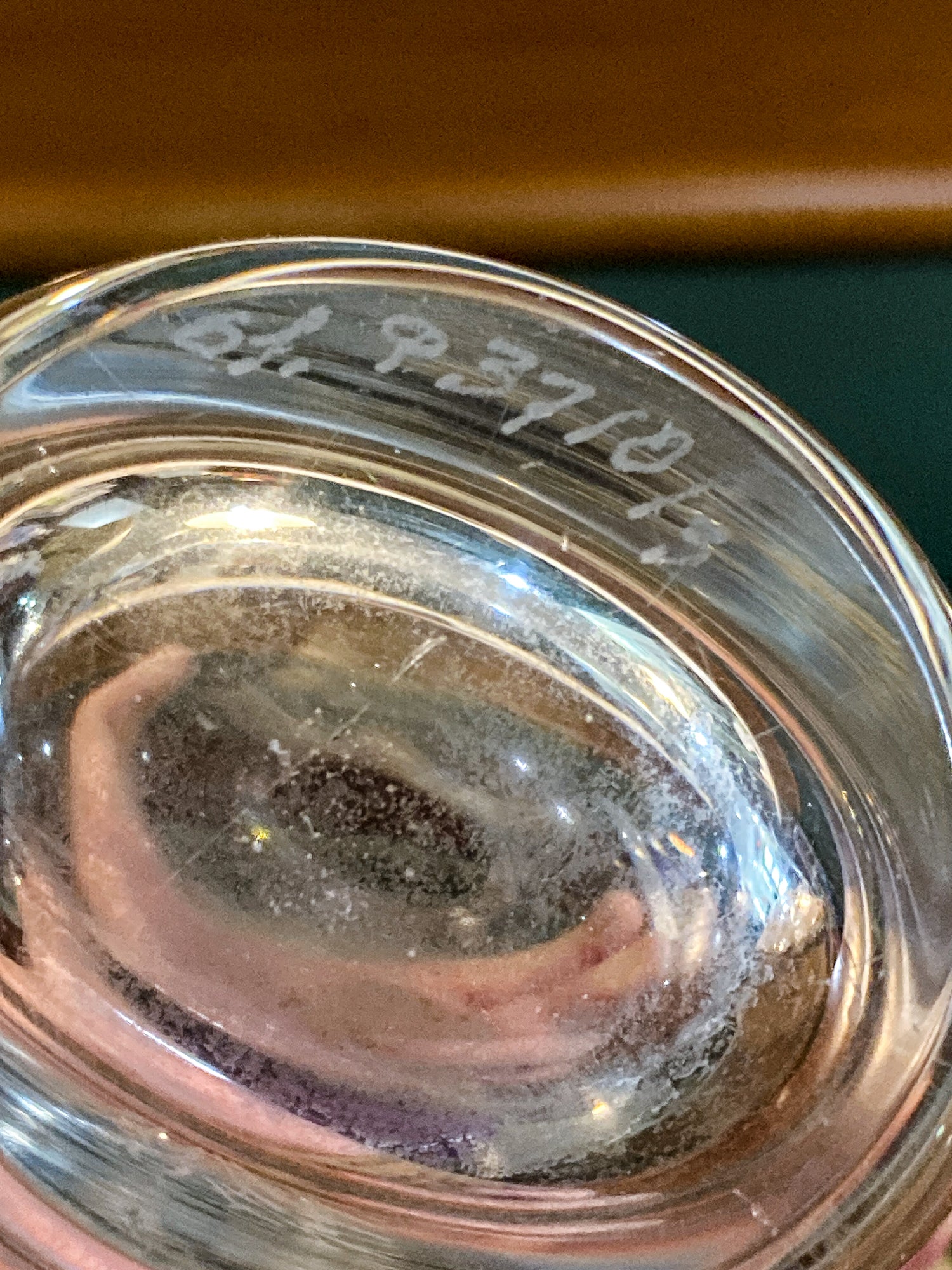 Vintage Orrefors Sven Palmqvist Clear Crystal Etched Flower Bud Vase