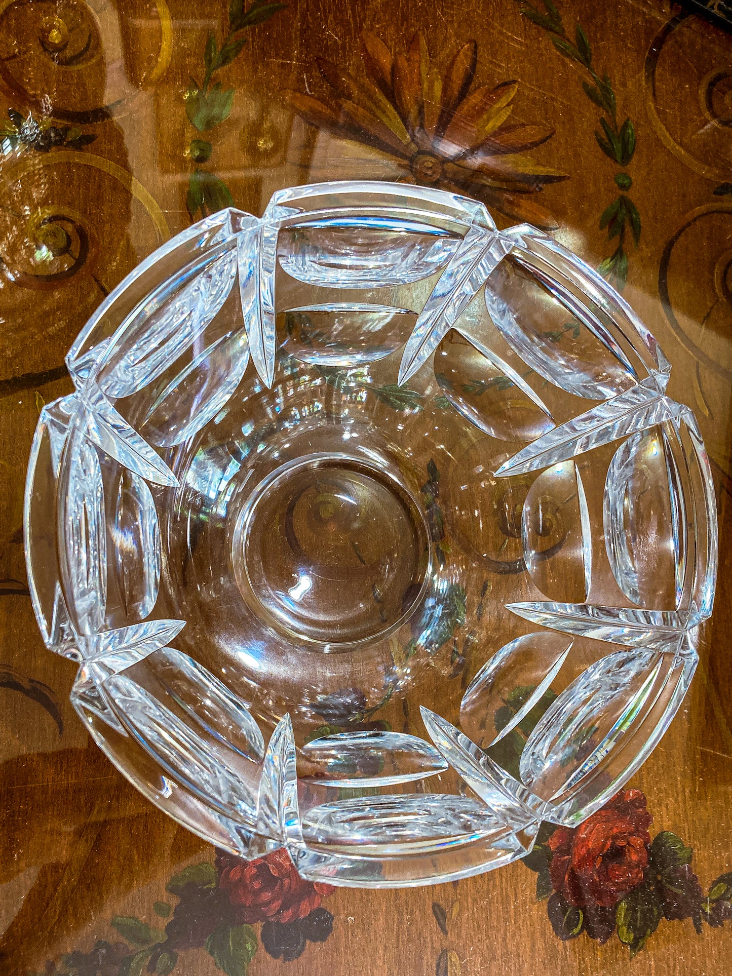 Vintage Orrefors Sweden Thousand Windows Clear Crystal 8 Inch Serving Bowl