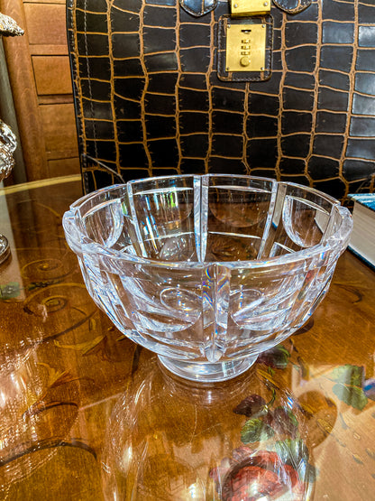Vintage Orrefors Sweden Thousand Windows Clear Crystal 8 Inch Serving Bowl