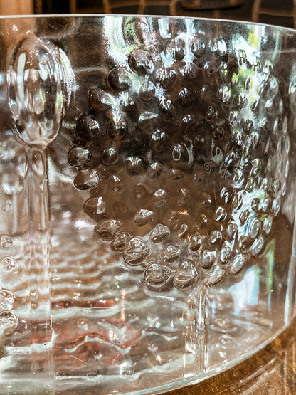 Vintage Stylized Botanical Pattern Oiva Toikka For Iittala Finland Glass Bowl
