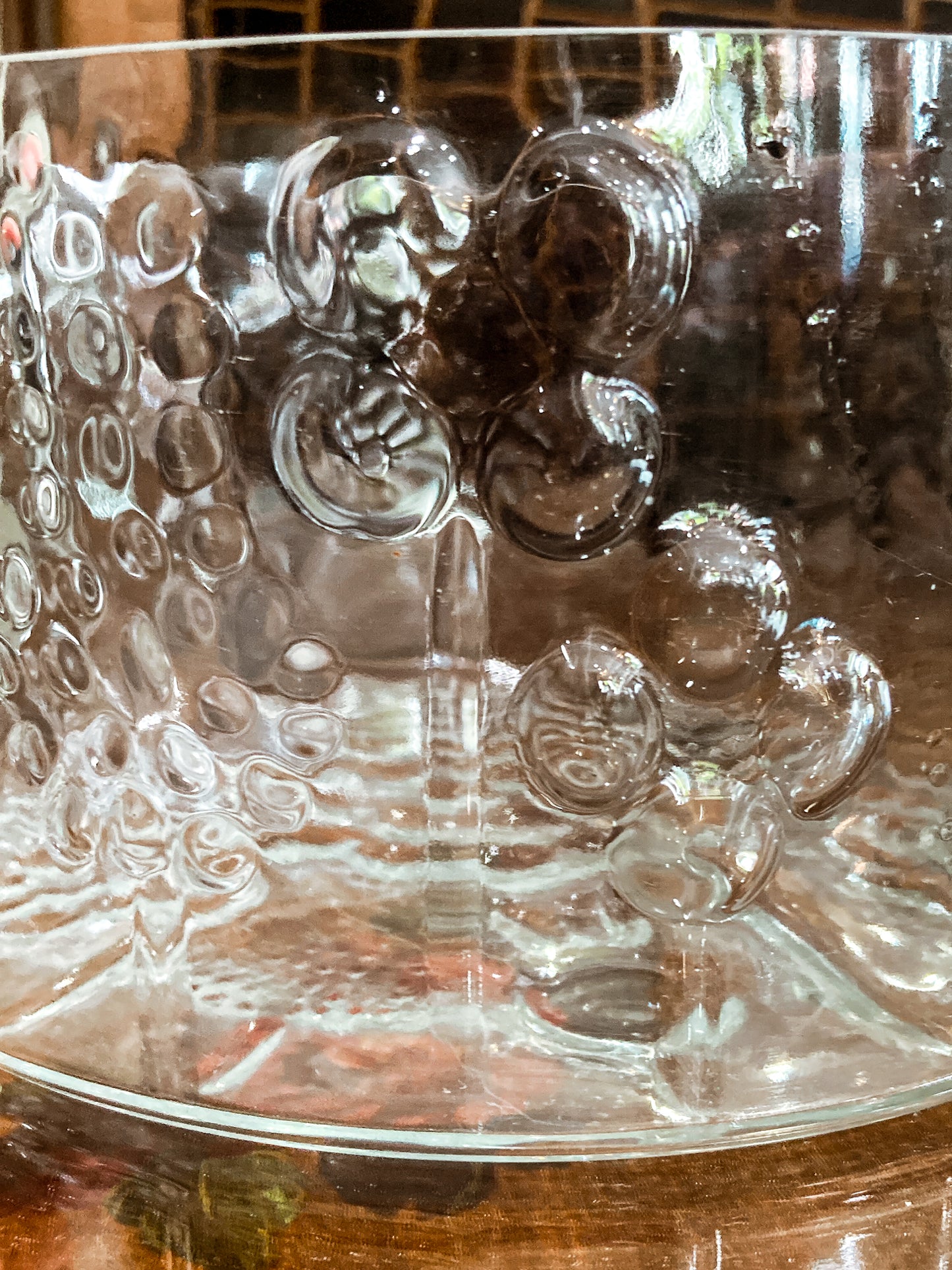 Vintage Stylized Botanical Pattern Oiva Toikka For Iittala Finland Glass Bowl