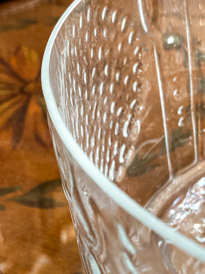 Vintage Stylized Botanical Pattern Oiva Toikka For Iittala Finland Glass Bowl