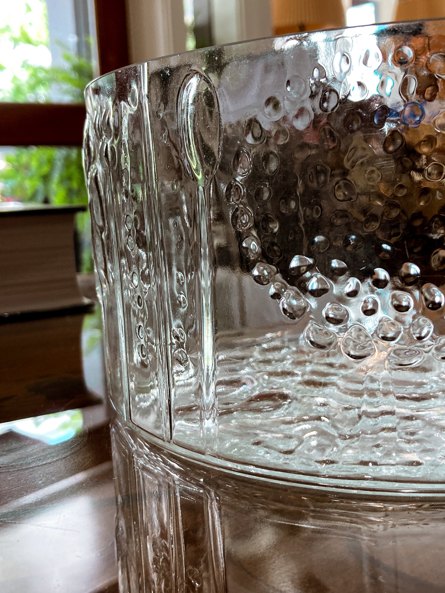 Vintage Stylized Botanical Pattern Oiva Toikka For Iittala Finland Glass Bowl