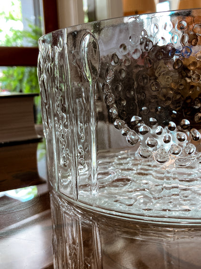 Vintage Stylized Botanical Pattern Oiva Toikka For Iittala Finland Glass Bowl