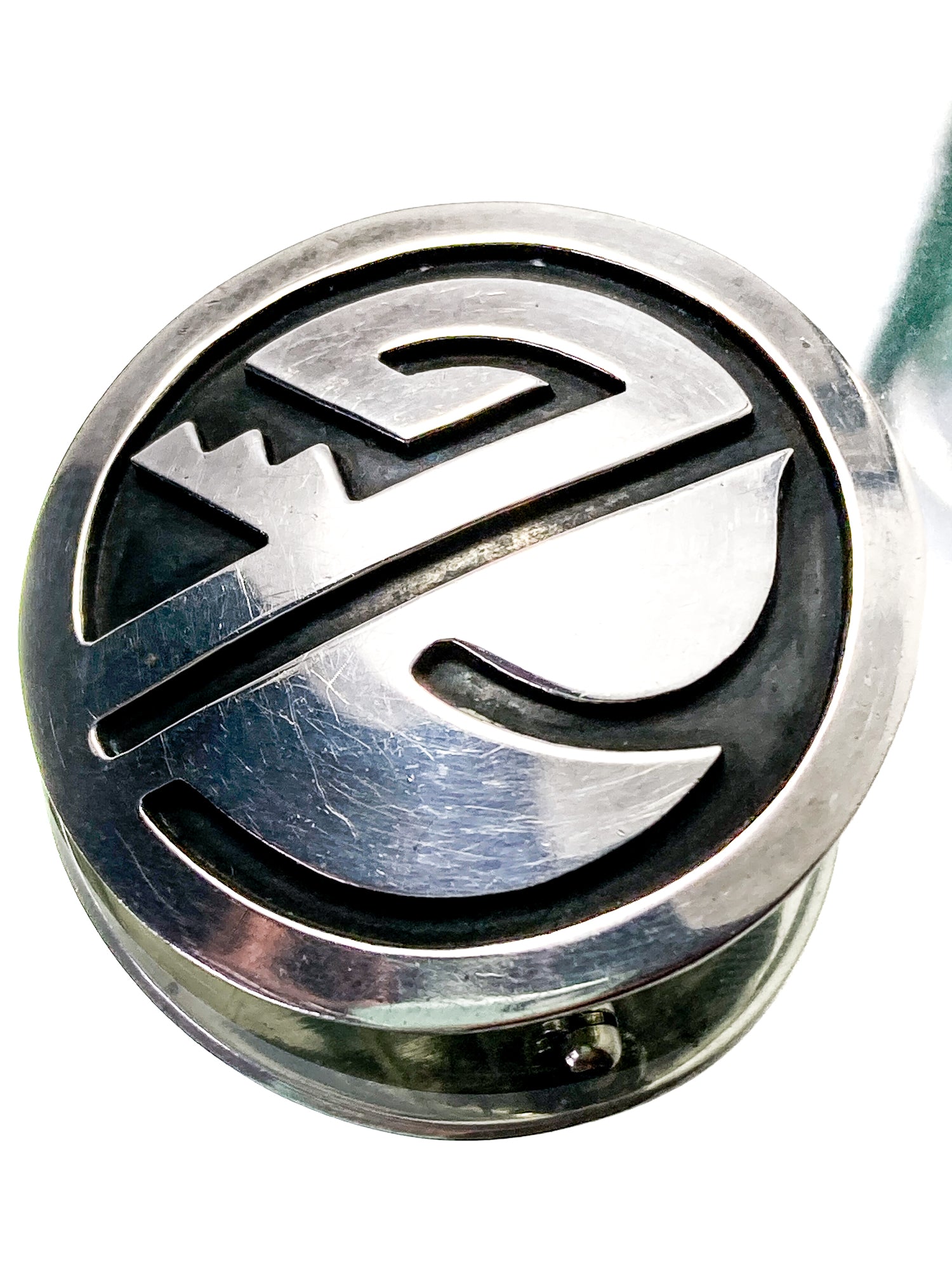 Vintage Oxidized Sterling Silver Hopi Design Circle Pendant Brooch Pin