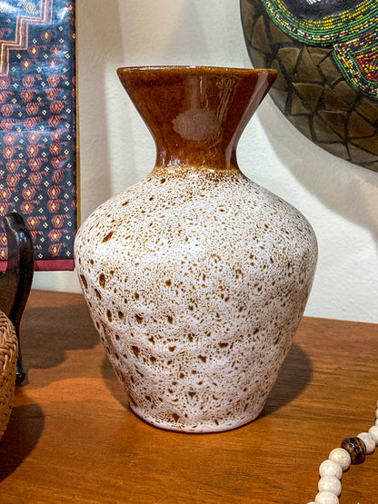 Vintage Pigeon Forge Hand Potted Speckled Glaze Ceramic Earthenware Vase