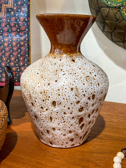 Vintage Pigeon Forge Hand Potted Speckled Glaze Ceramic Earthenware Vase