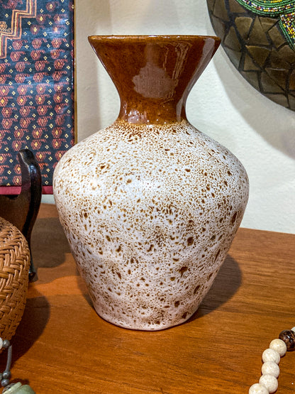 Vintage Pigeon Forge Hand Potted Speckled Glaze Ceramic Earthenware Vase