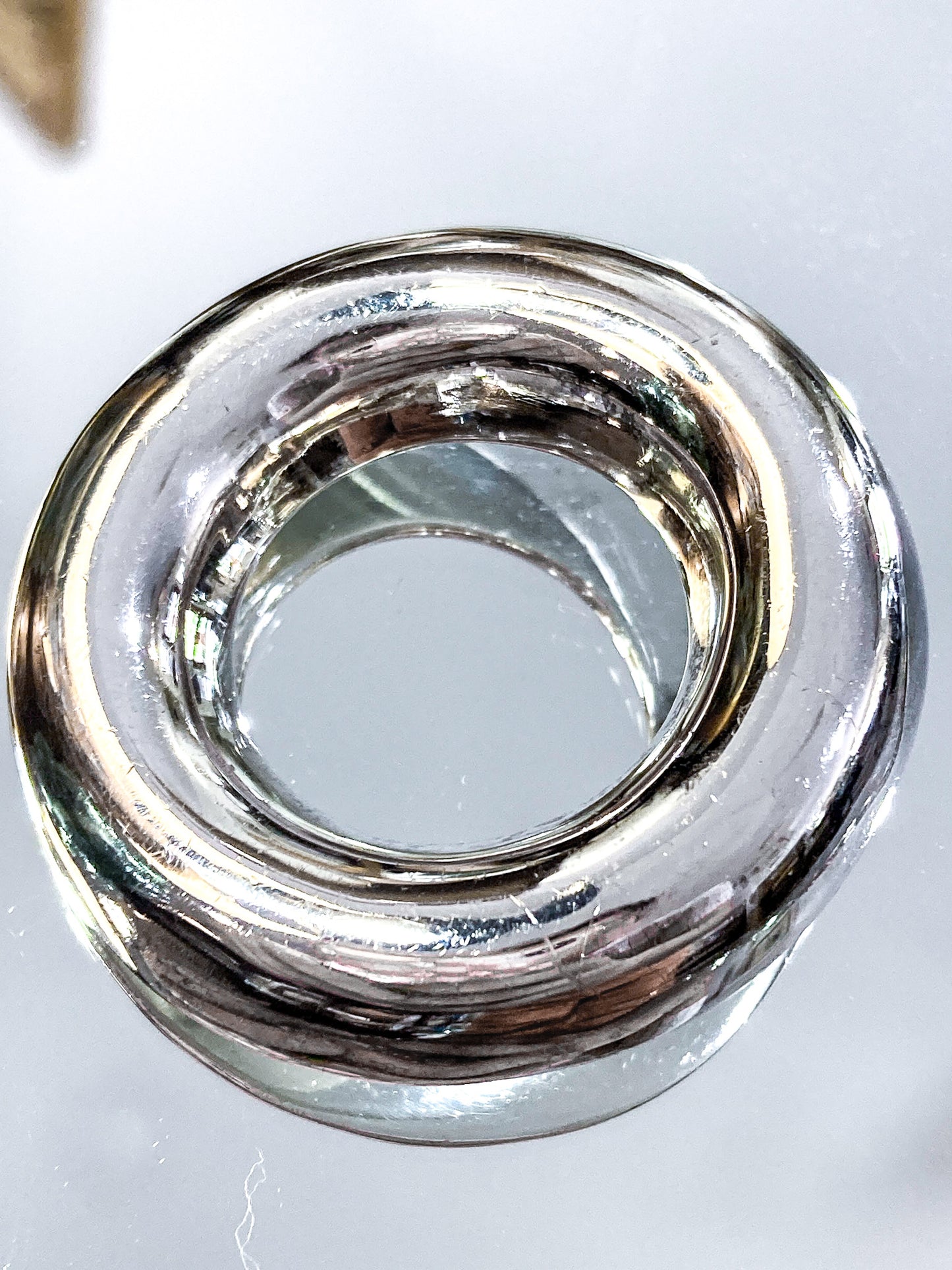 Vintage Polished Sterling Silver Minimalist Domed Circular Pendant