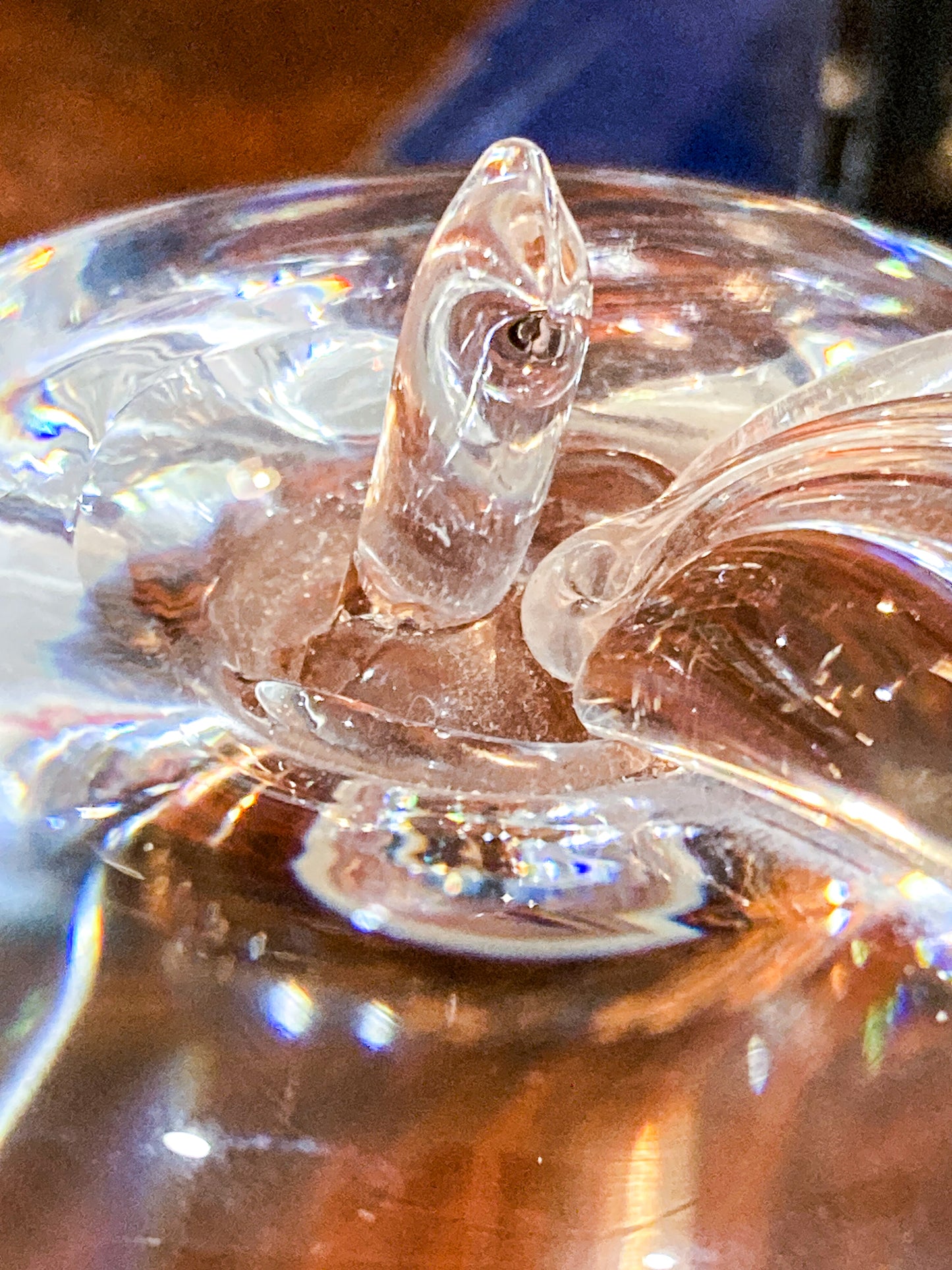 Vintage Princess House Clear Glass Apple Shaped Paperweight