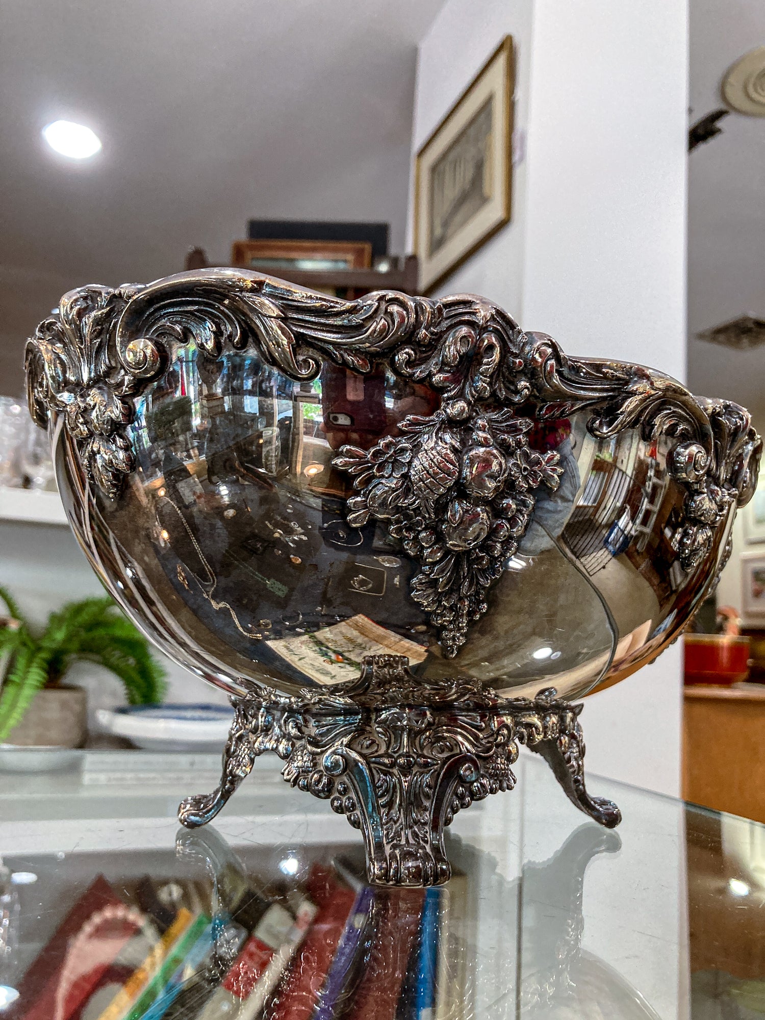 Vintage Reed & Barton King Francis Silver Plated Footed Bowl