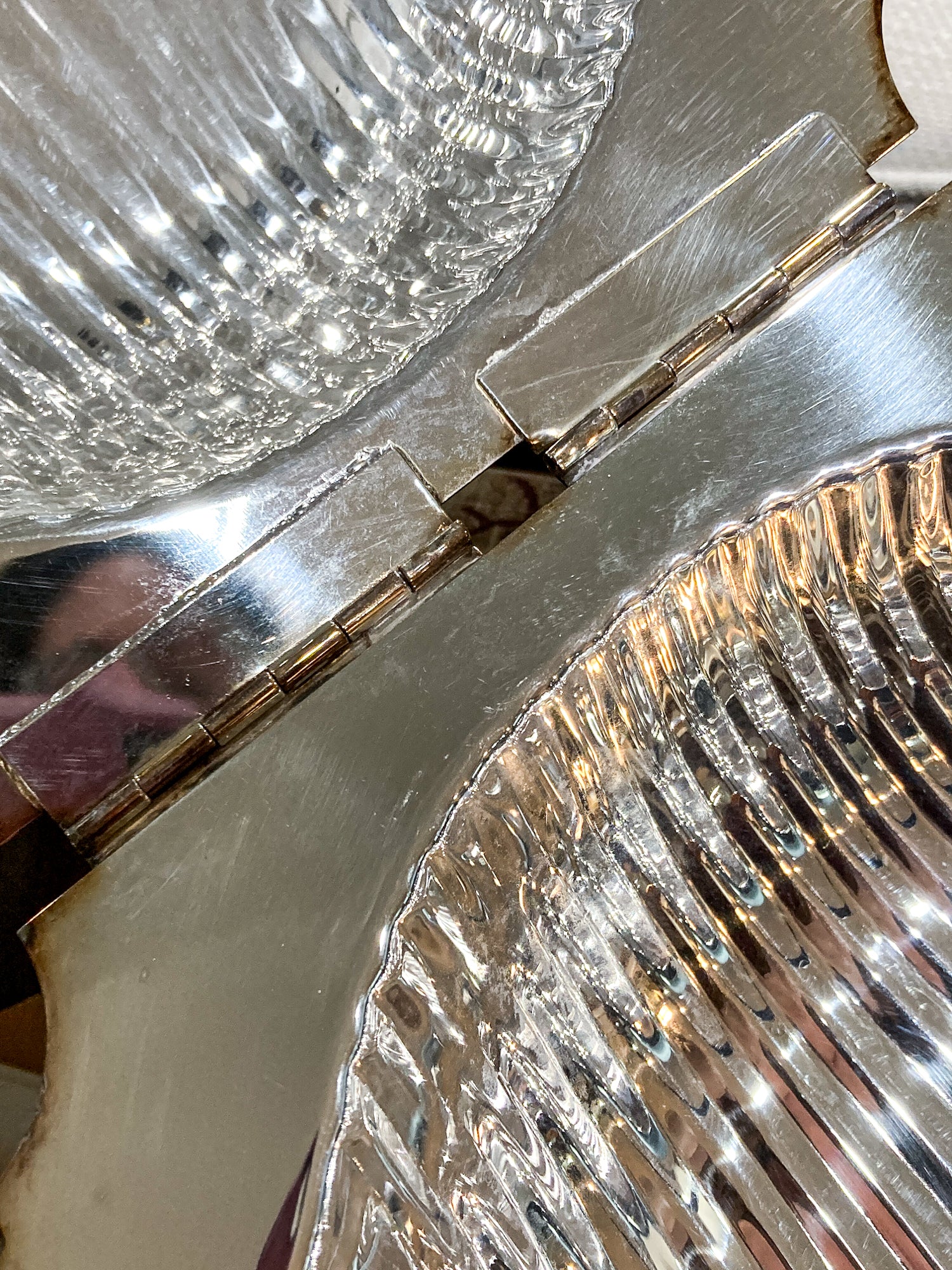 Vintage Regency Style Silver Plated Lidded Clamshell Footed Serving Dish