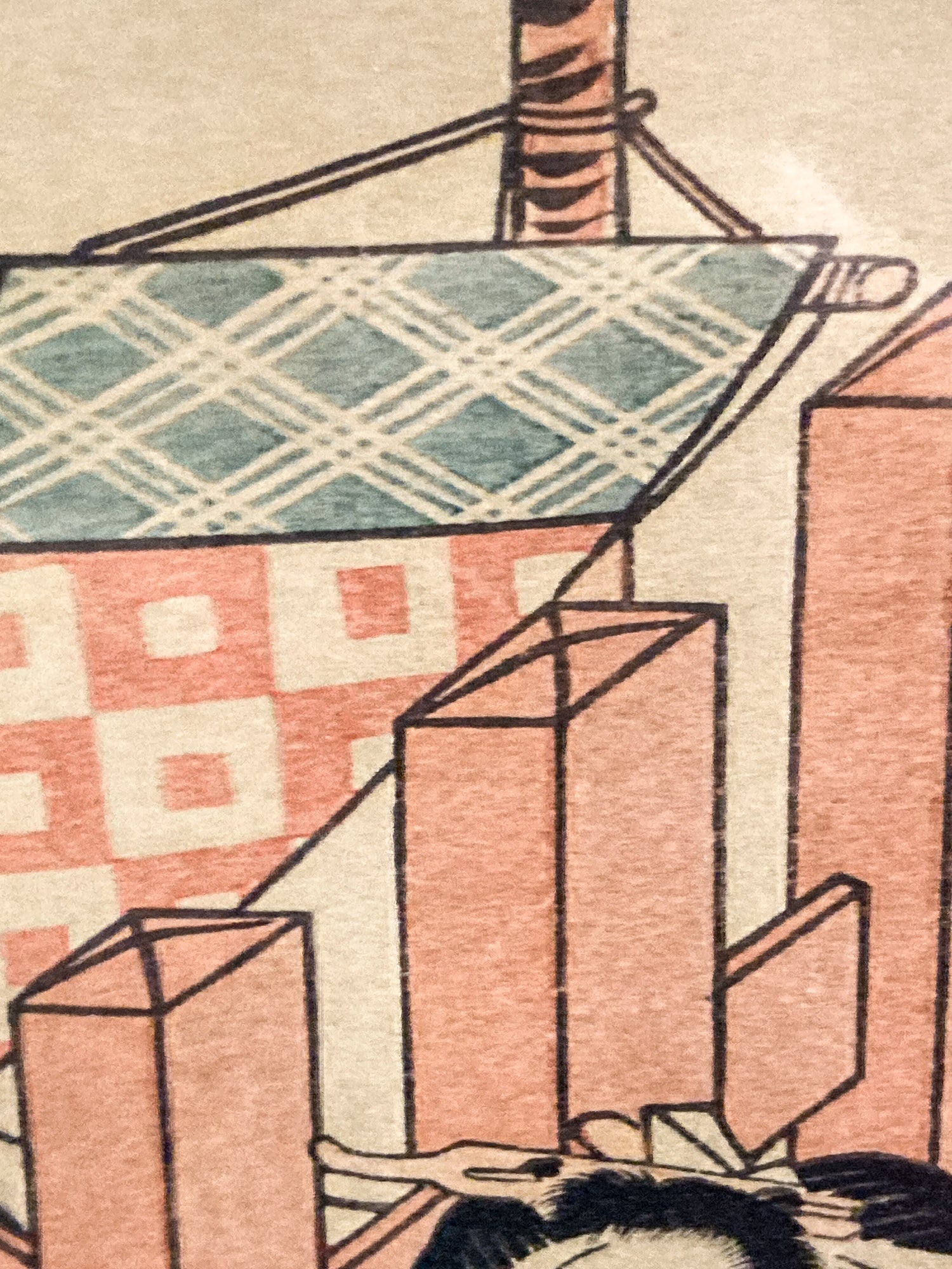 Vintage Reprint Beauties Doing Laundry Kuniyasu Framed Japanese Woodblock Print