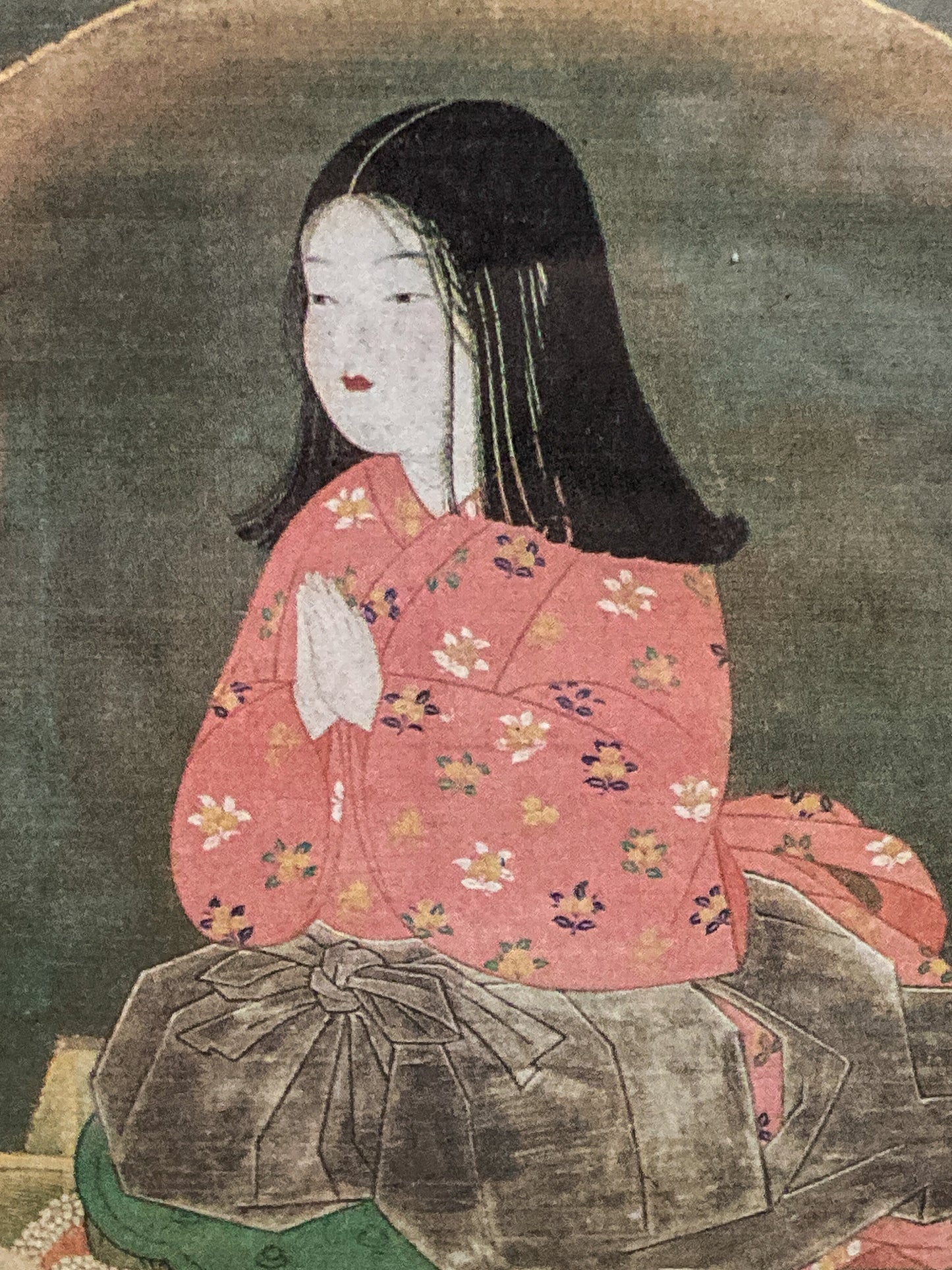 Vintage Reproduction Japanese Art Kobo Daishi (Kukai) Young Boy Framed Print