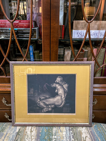 Vintage Reynold Henry Weidenaar (1915-1985) Repose Circa 1951 Framed Mezzotint