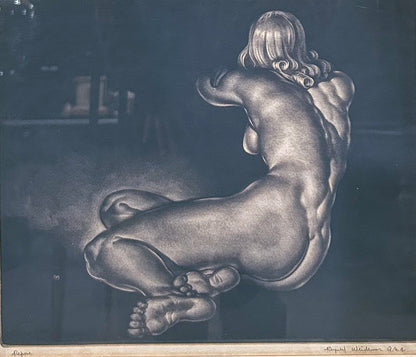 Vintage Reynold Henry Weidenaar (1915-1985) Repose Circa 1951 Framed Mezzotint