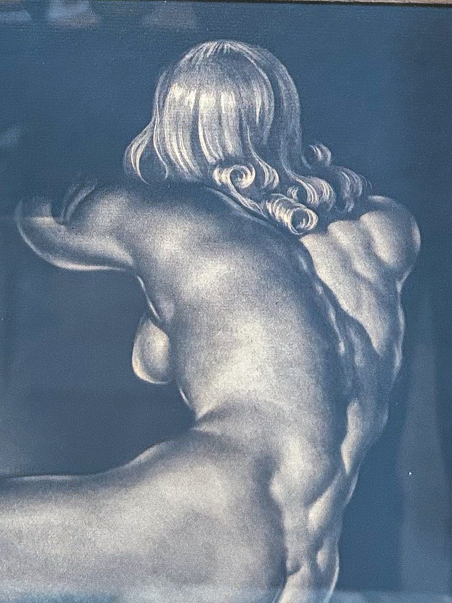 Vintage Reynold Henry Weidenaar (1915-1985) Repose Circa 1951 Framed Mezzotint