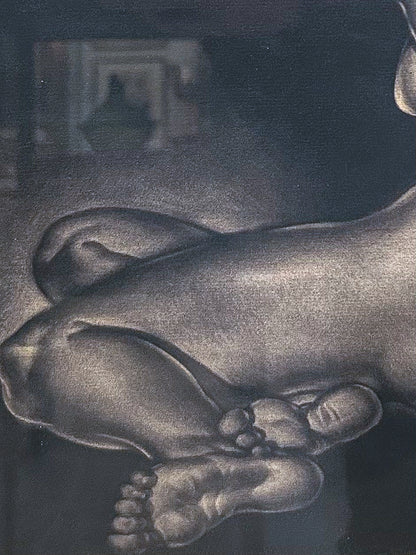 Vintage Reynold Henry Weidenaar (1915-1985) Repose Circa 1951 Framed Mezzotint