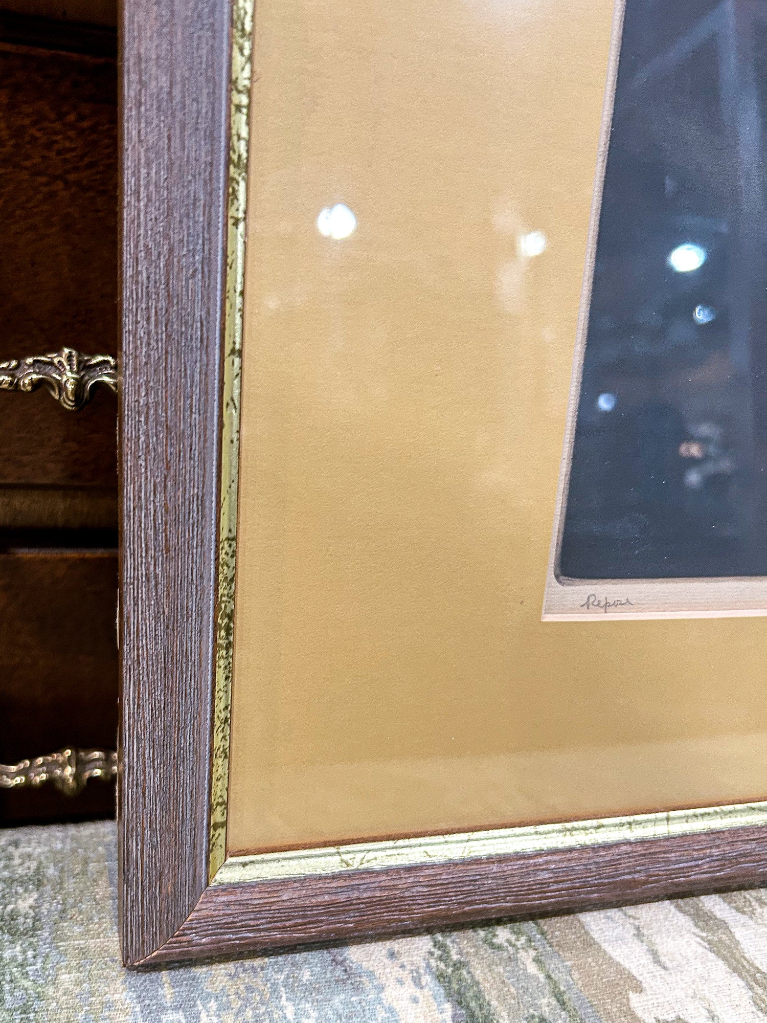 Vintage Reynold Henry Weidenaar (1915-1985) Repose Circa 1951 Framed Mezzotint