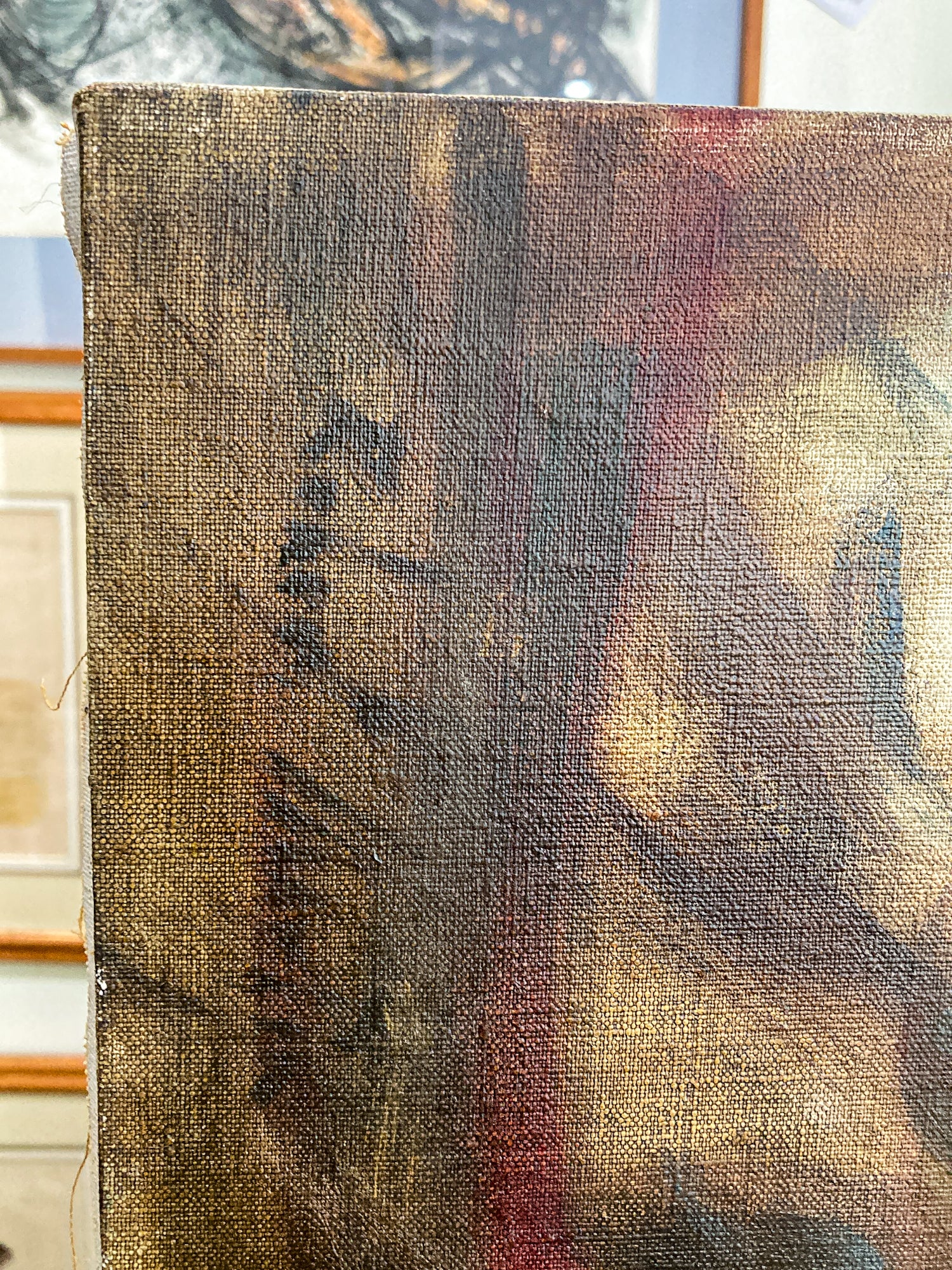 Vintage Robert Martin Antique Showgirl Nude Female Canvas Oil Painting