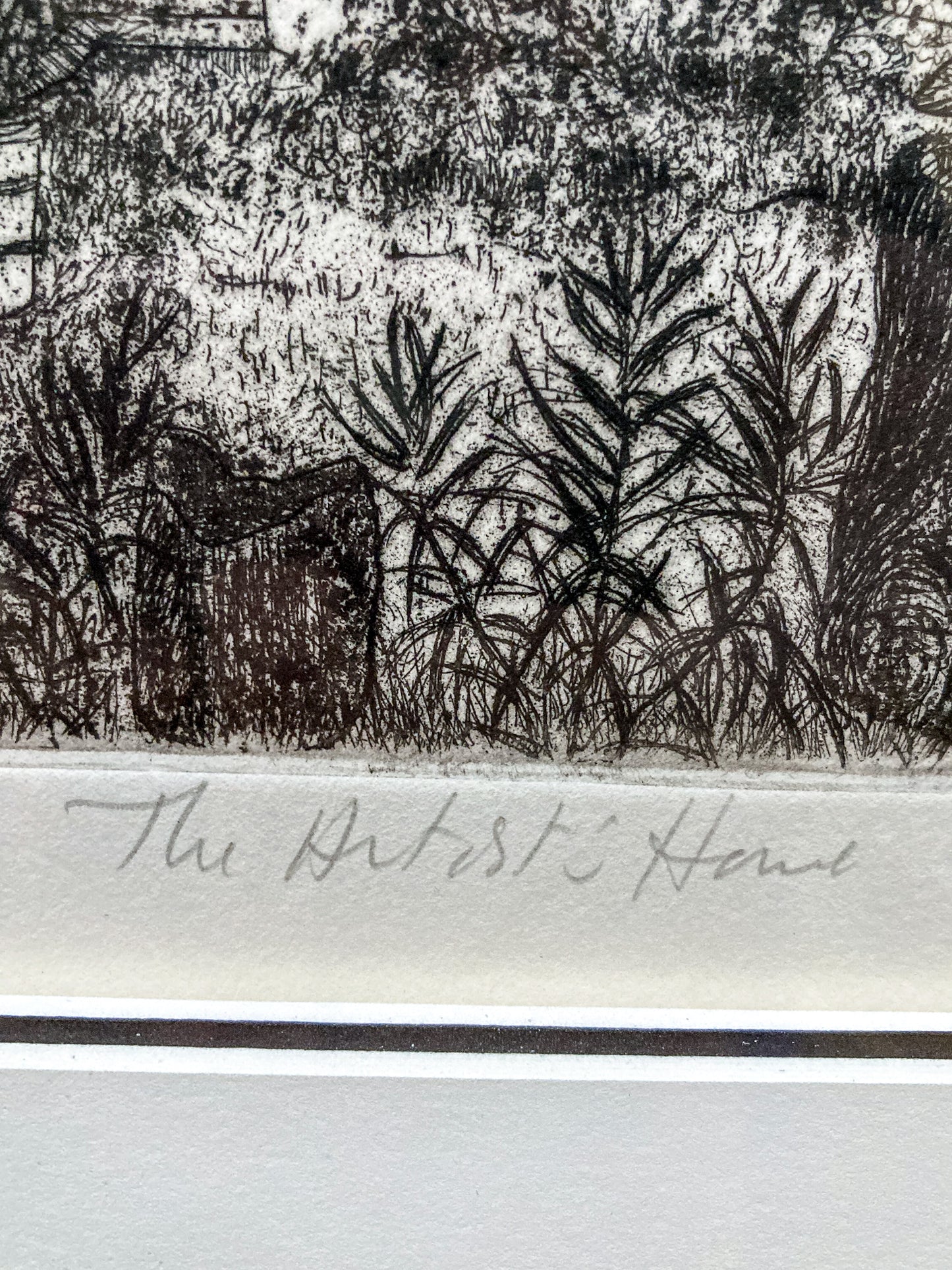 Vintage Roland Richardson Artist Proof New Orleans "The Artists Home" Framed Etching
