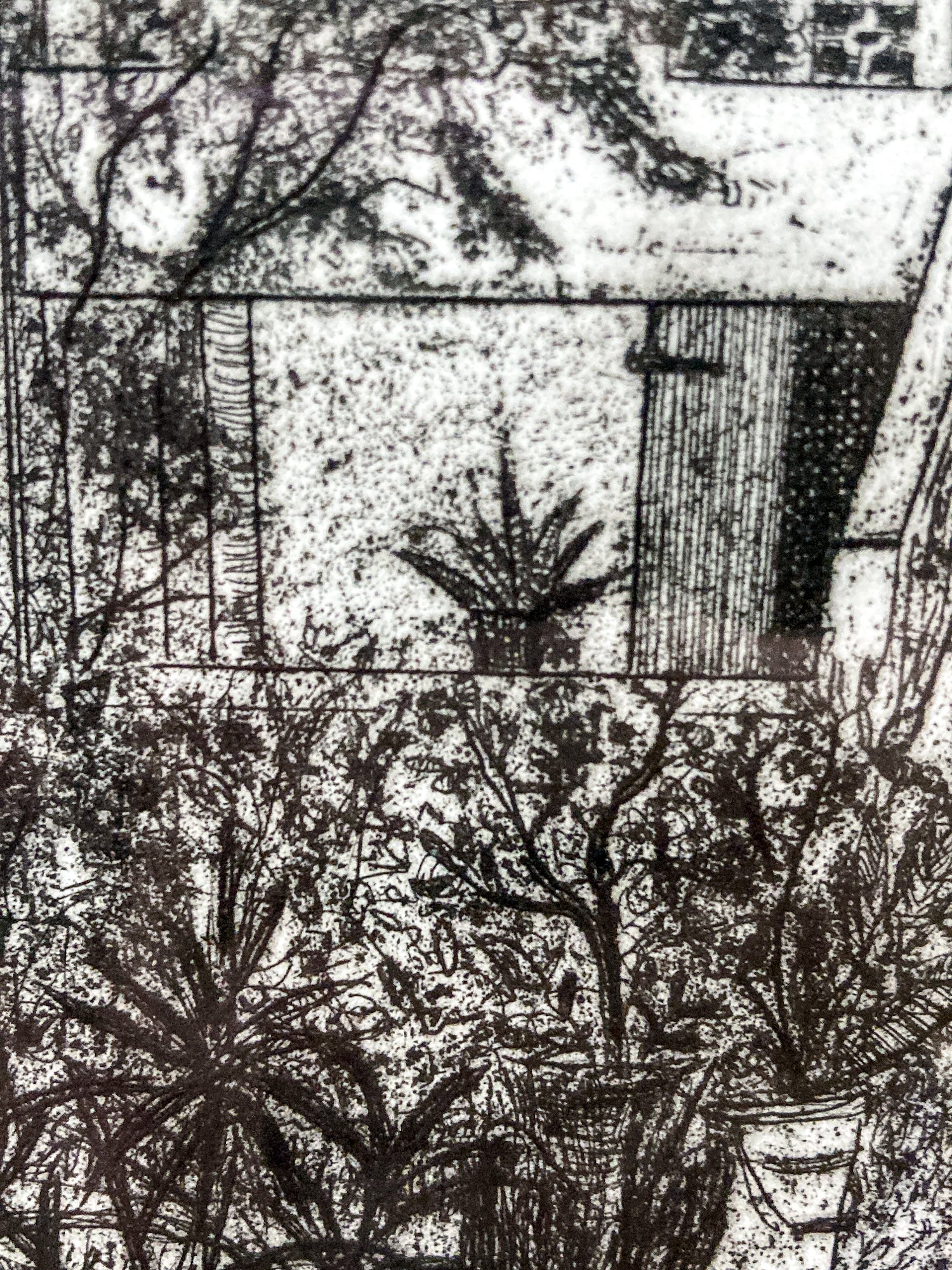 Vintage Roland Richardson Artist Proof New Orleans "The Artists Home" Framed Etching