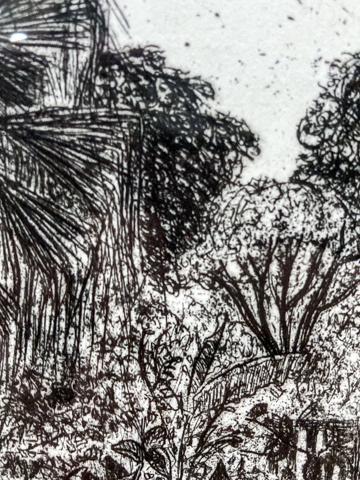 Vintage Roland Richardson Artist Proof New Orleans "The Artists Home" Framed Etching