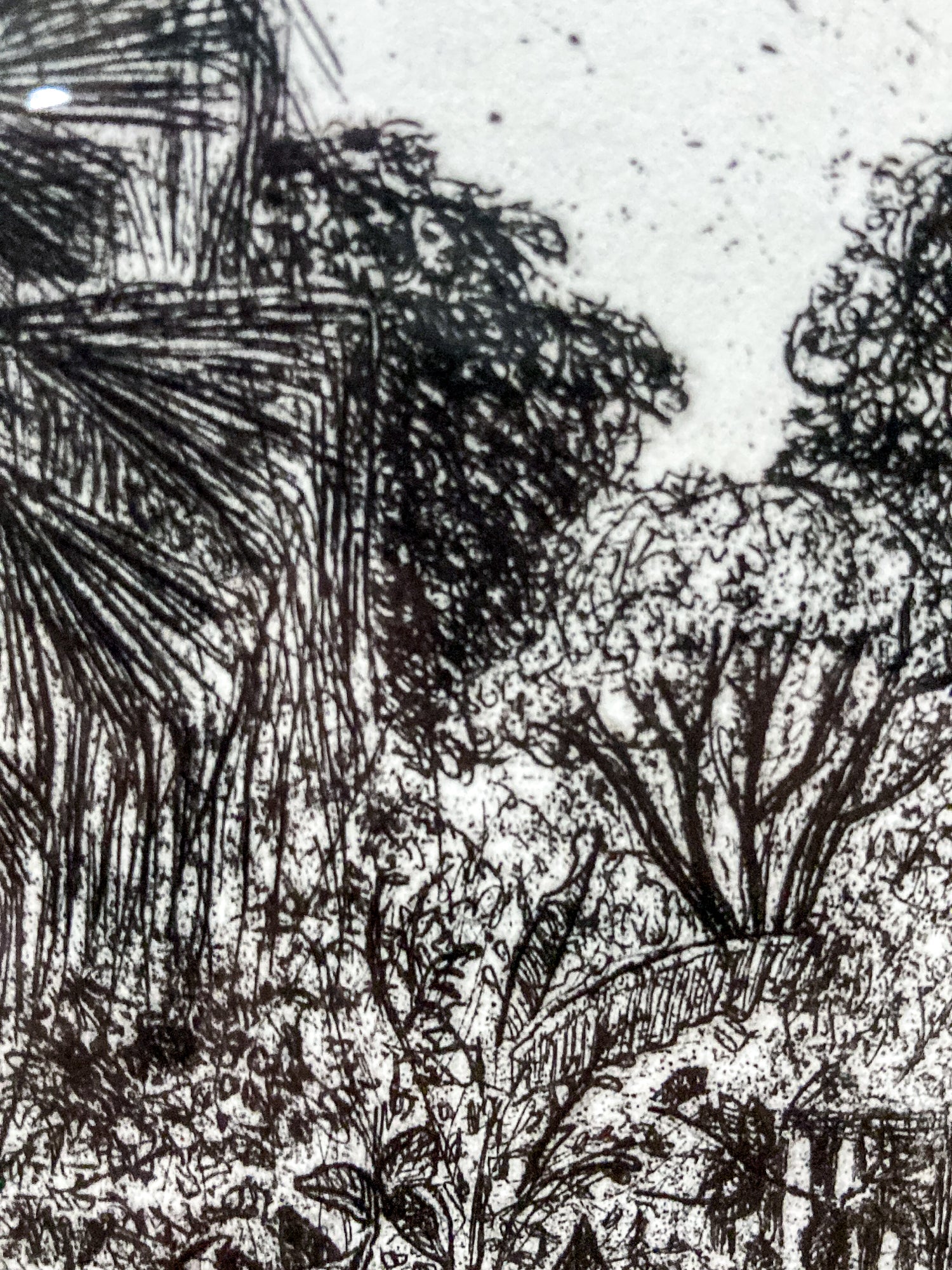 Vintage Roland Richardson Artist Proof New Orleans "The Artists Home" Framed Etching