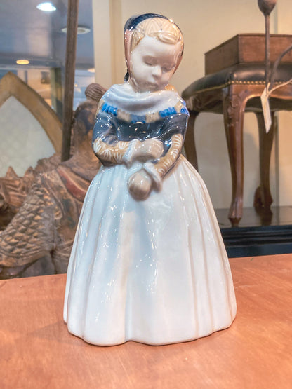 Royal Copenhagen Denmark #1251 Amager Girl Lotte Benter Porcelain Figurine