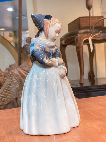 Royal Copenhagen Denmark #1251 Amager Girl Lotte Benter Porcelain Figurine