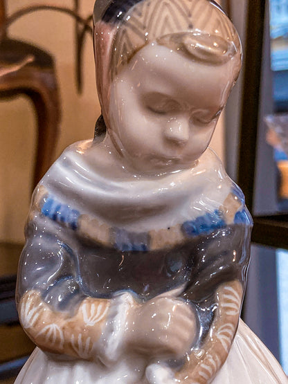 Royal Copenhagen Denmark #1251 Amager Girl Lotte Benter Porcelain Figurine