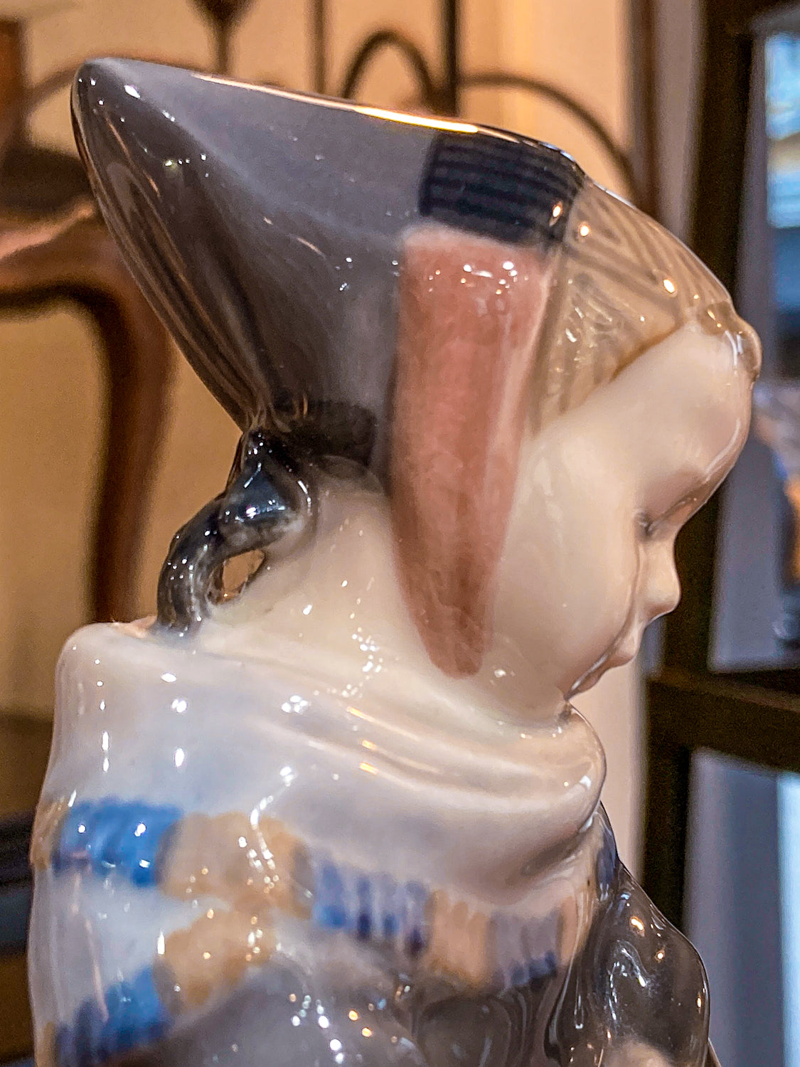 Royal Copenhagen Denmark #1251 Amager Girl Lotte Benter Porcelain Figurine