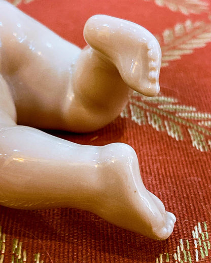 Vintage Royal Copenhagen Porcelain Baby #1739 Tummy Time Figurine