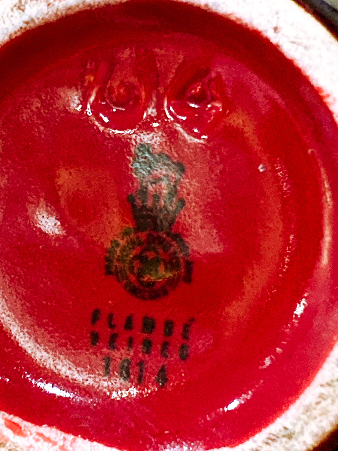 Vintage Royal Doulton Flambe Red Black Glazed 1614 Small Ceramic Vase