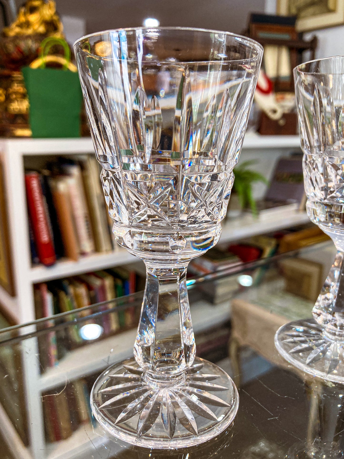 Vintage Set of Eight Waterford Clear Crystal Kylemore Sherry Glasses