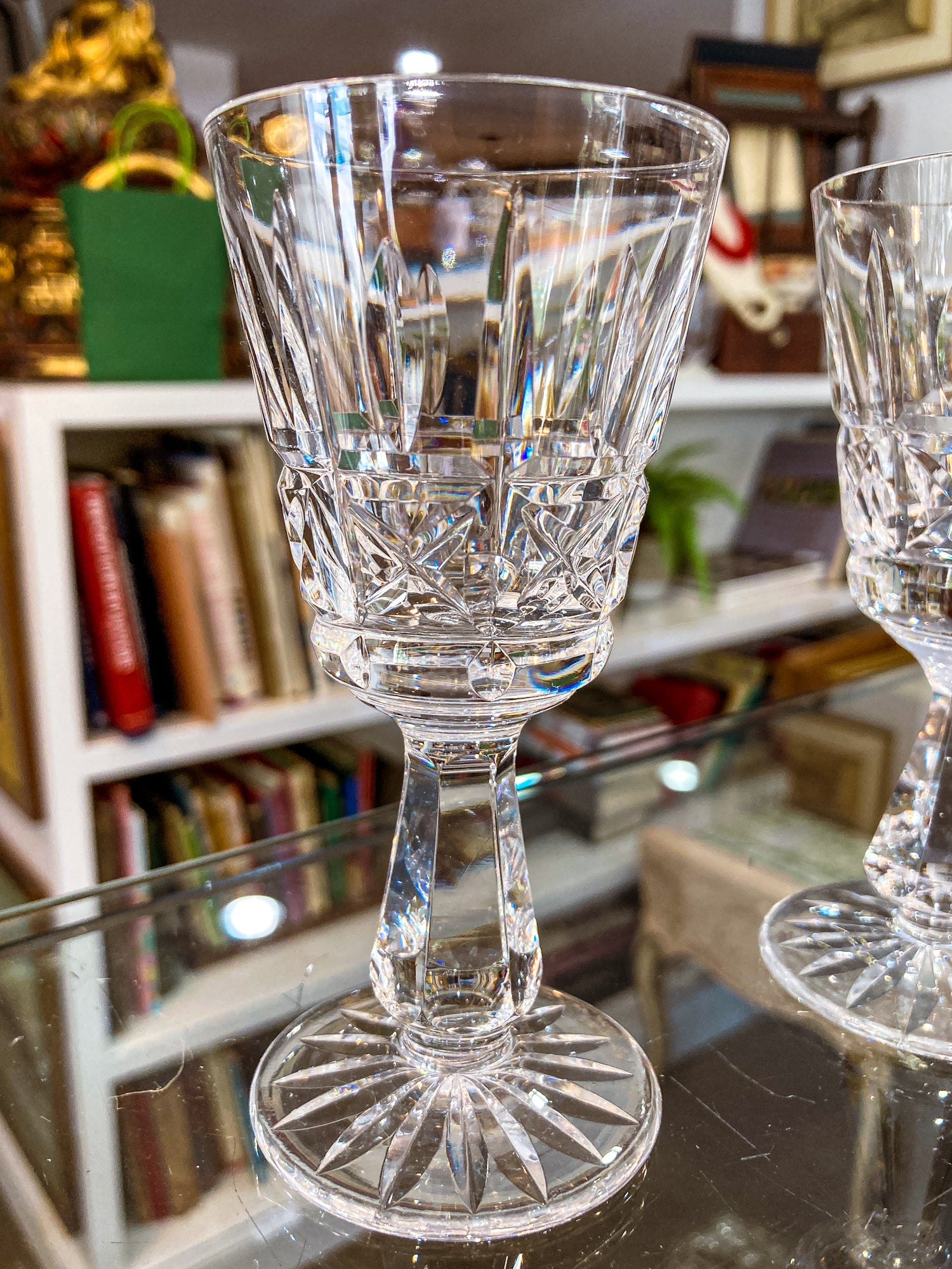 Vintage Set of Eight Waterford Clear Crystal Kylemore Sherry Glasses