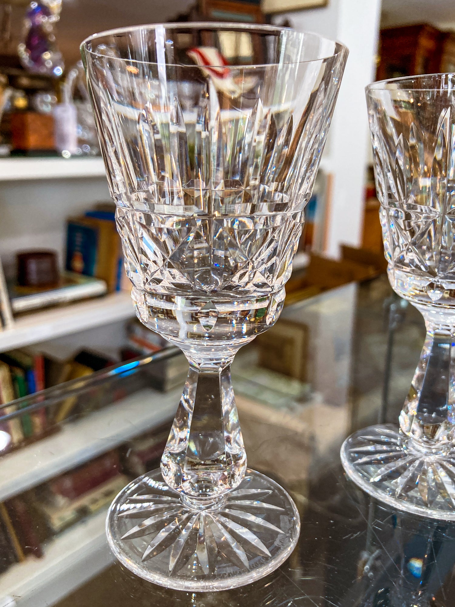 Vintage Set of Eight Waterford Clear Crystal Kylemore Sherry Glasses