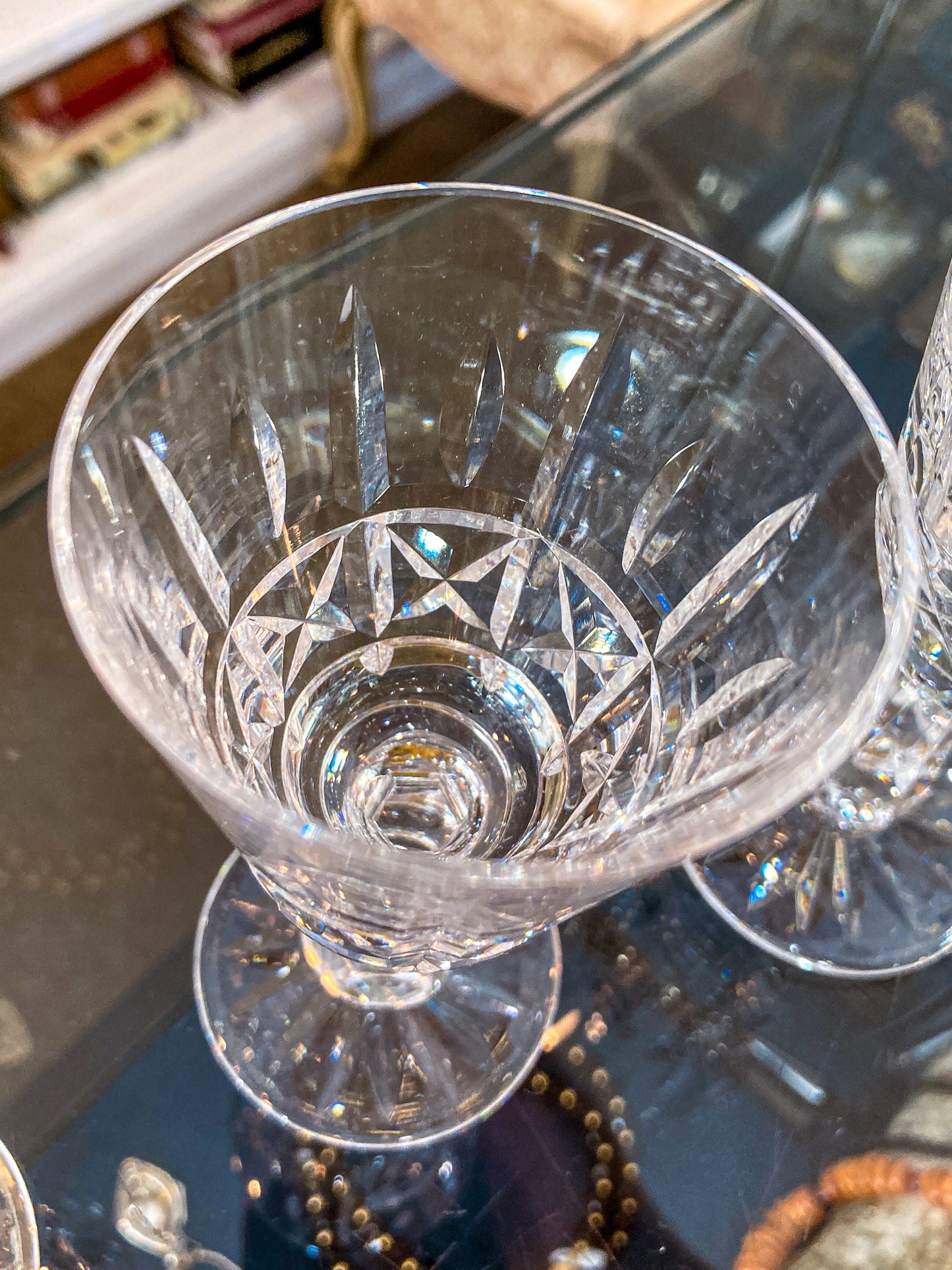 Vintage Set of Eight Waterford Clear Crystal Kylemore Sherry Glasses