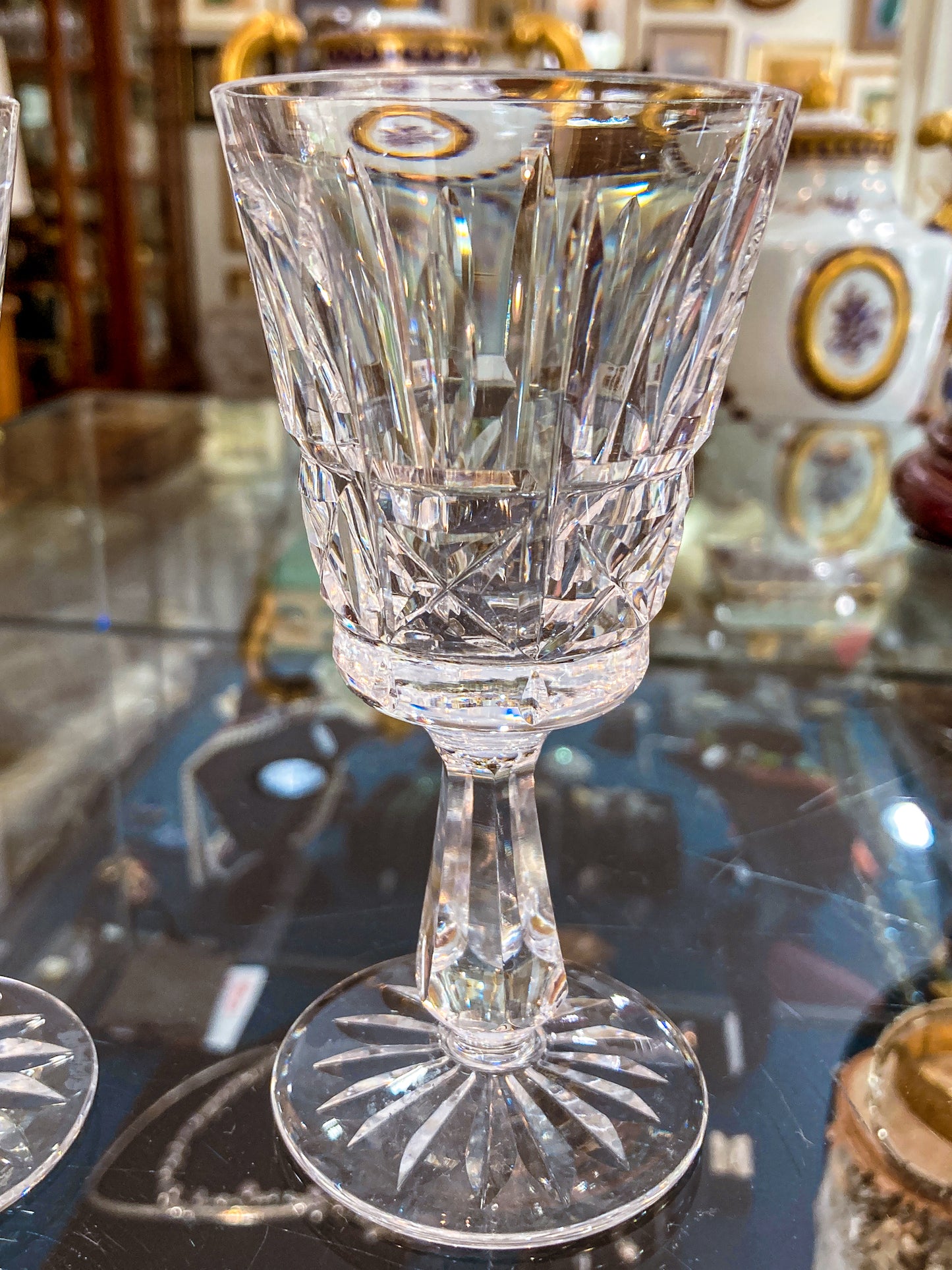 Vintage Set of Eight Waterford Clear Crystal Kylemore Sherry Glasses