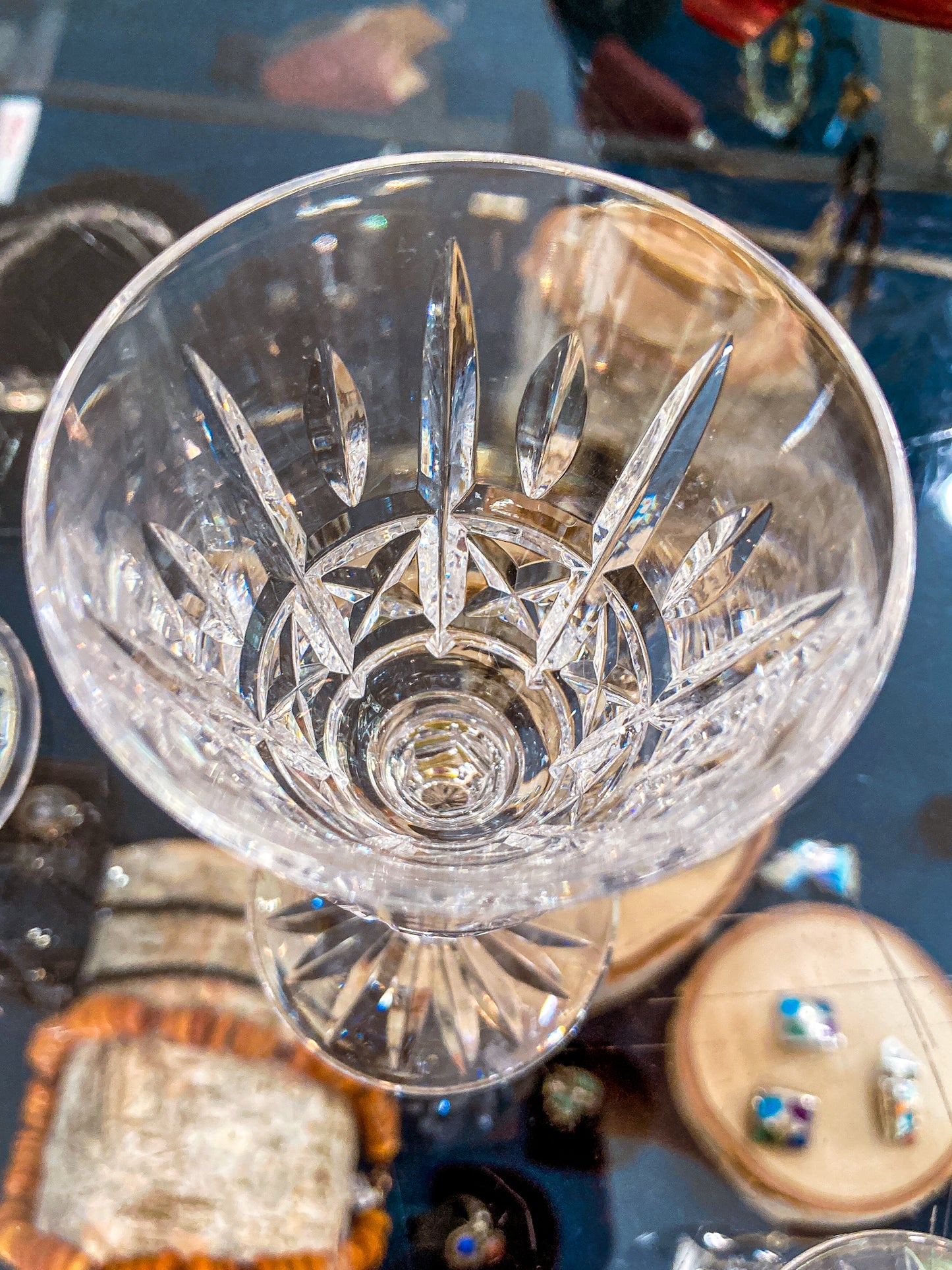 Vintage Set of Eight Waterford Clear Crystal Kylemore Sherry Glasses