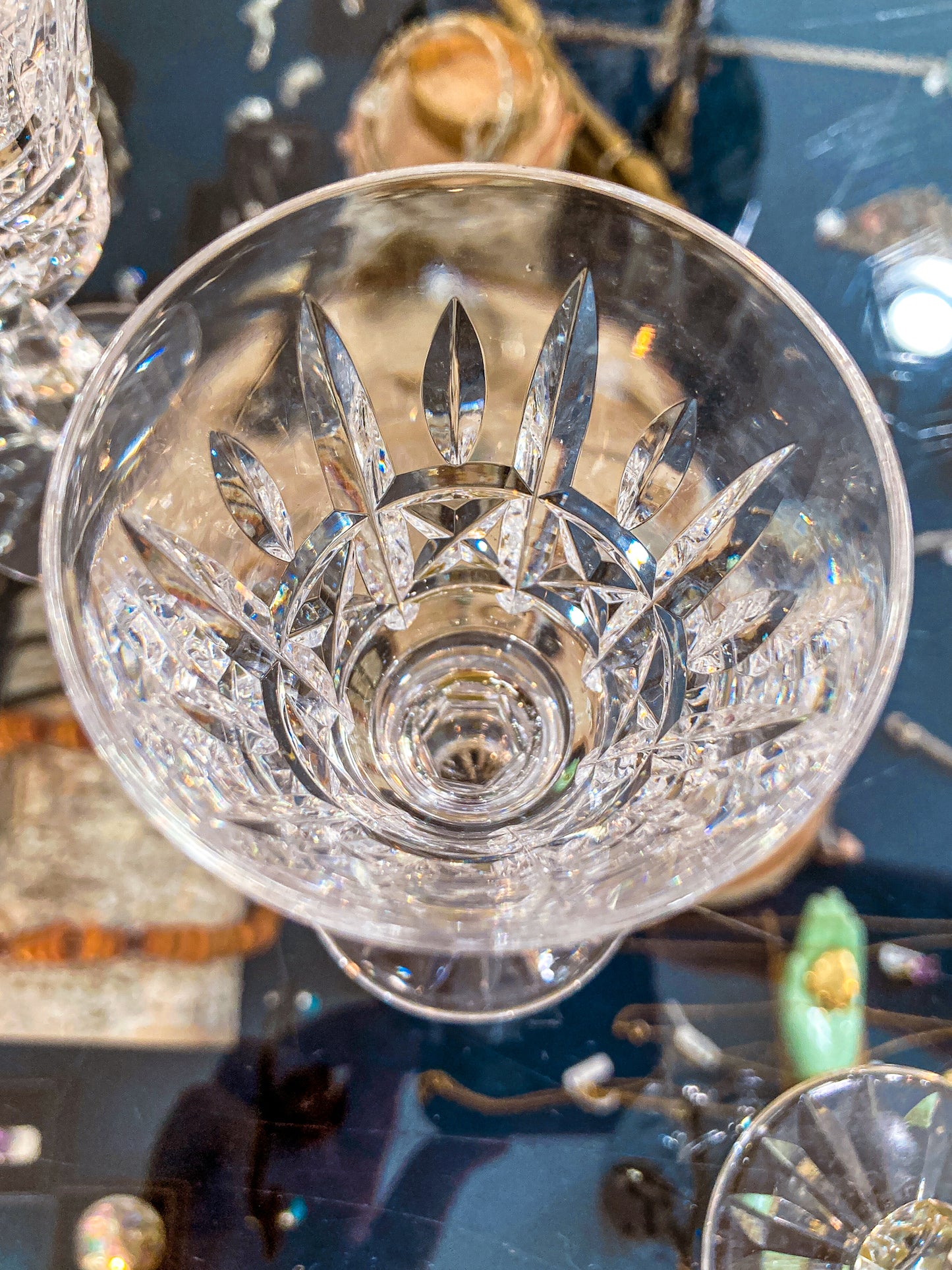 Vintage Set of Eight Waterford Clear Crystal Kylemore Sherry Glasses